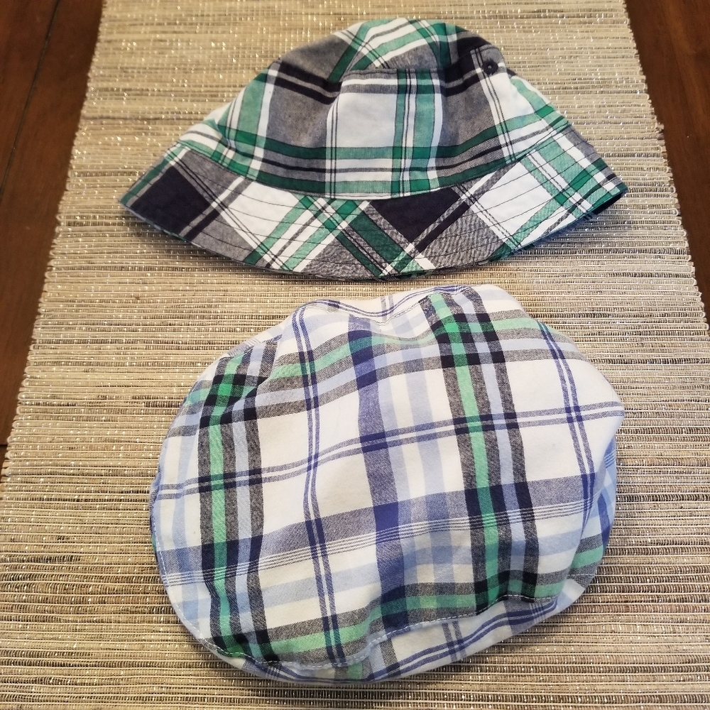 Janie & Jack 2T-3 Plaid Sun & Newsboy Hats